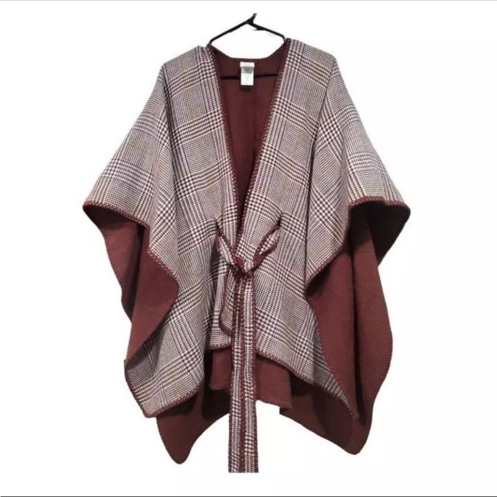 Cabi  NWT Plaid Womens Fall Winter Reversible Wrap Size XS/S 100% Acrylic